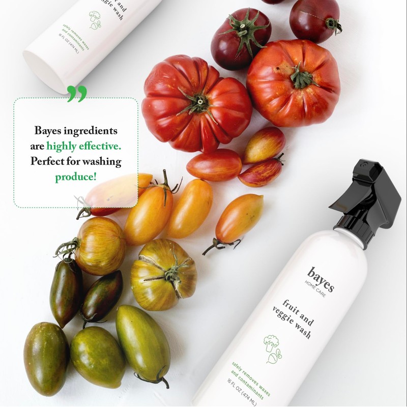 Bayes High-Performance Produce Wash - Fruit and Vegetable Cleaner, Helps