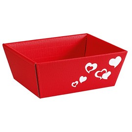 Weinkarton24 Gift Baskets Heart Small Red Pack of 5