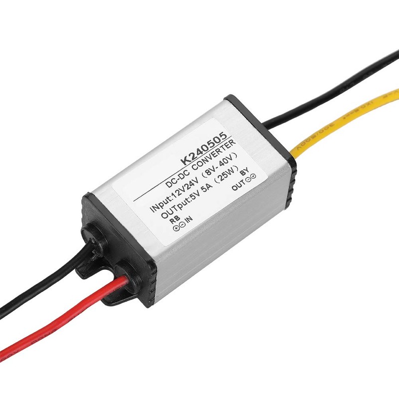 12V/24V to 5V 5A Dc-DC Buck, Step-Down Converter, Step-Down Power