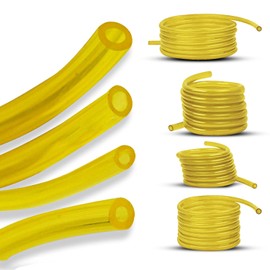 4 Sizes Petrol Fuel Gas Line Pipe Hose Tubing For String Trimmer Chainsaw Blower Lawn Mower and other Power Tools For 2 Cycle Small Engine Poulan, Craftman and more (Yellow 4PC)