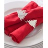 EDZARD Set of 4 Napkin Rings Christmas Tree, Length 5