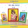 Icona Bay 8x10 Picture Frame, Red Colored Solid Wood Scandinavian