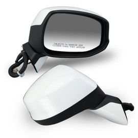 MOFOAP Passenger Side Mirror Compatible with Honda Civic 2012 2013 2014 Rear View Mirror with Power Glass,Non-Heated Manual Folding White