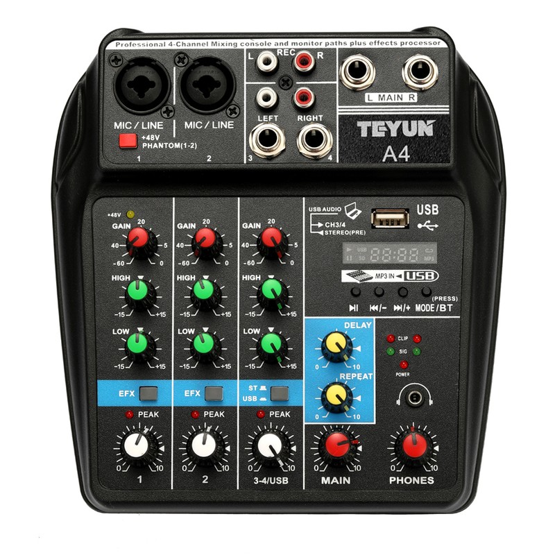 TU04 BT Sound Mixing Console Record 5V 2A Phantom Power