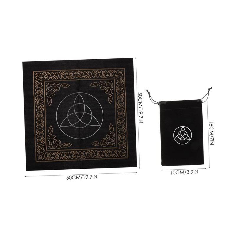 GRIRIW 1 Set Divination Table Cloth with Moon Phase Design