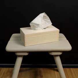 Creative Deco Cosmetic Tissue Box Wooden Tissue Box | 25.5 x 13.5 x 9 cm | Cosmetic Tissue Box for Tissues | Tissue Box Cosmetic Tissue Dispenser for Decoupage