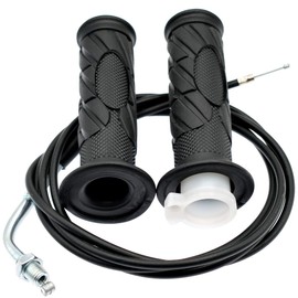 Royitay 7/8 22mm Twist Throttle Accelerator Handle Grips, 75" Long Throttle Cable,Metal Kill Switch Set for 33cc 43cc 49cc 50cc Zooma Stand Up Gas Scooter Coleman CT200U Mini Bike Motorized Bicycle