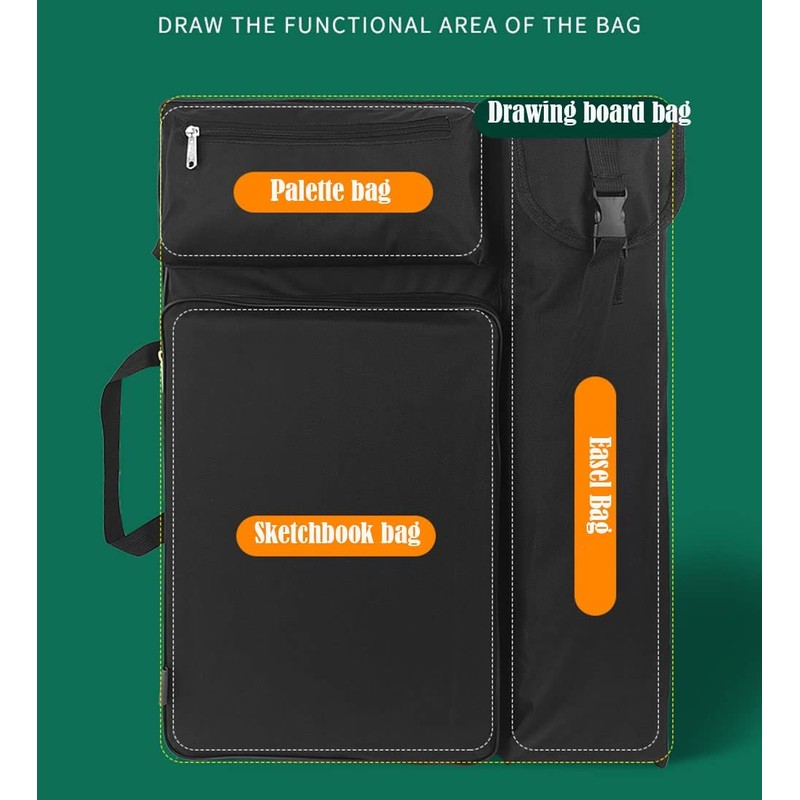 TOPOQ A2 Art Portfolio Case Large Art Backpack Art Bag