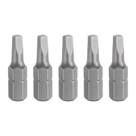 sourcing map 5pcs Square Screwdriver Bit R2 1/4" Hex Shank 25mm/1" Length Magnetic 4 Point Hex Bits S2 Steel Industrial Grade Electric Screw Driver Bit 4.5mm Rod