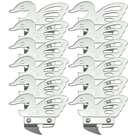 Nagao Tsubamesanjo Swan Can Opener, Set of 12, 2.6 inches (6.5 cm), Stainless Steel, Boxed, Made in Japan