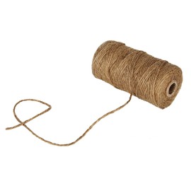 KINGLAKE Natural Jute Twine String 656 Feet 2mm Twine for Crafts Gift Wrapping Christmas Packing String for Arts Decoration, Wedding, Gardening