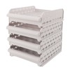 4PCS Egg Container for Refrigerator PP Stackable Shockproof Egg Drawer