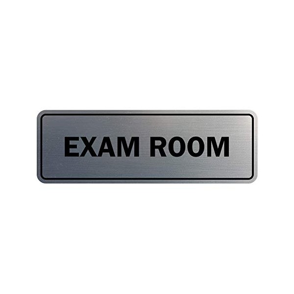 Signs ByLITA Standard Exam Room Sign (Brushed Silver) - Medium