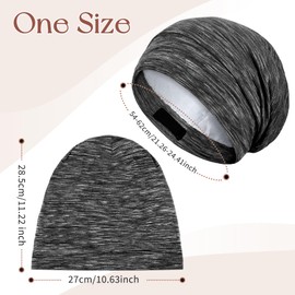 Kiiwah Silk Bonnet for Sleeping, Soft Sleep Cap with Adjustable Elastic Band Night Cap for Natural Curly Hair Sleep Hats with Satin Lining for Women and Men Do Housework, Sports and Working