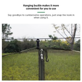Hammock Mosquito Net Camping Hammock Net Camping Mosquito Net 360 Degree Protection Portable Hammock Polyester Net Mosquito Net with Rope and Storage Bag for Garden Camping Military Green