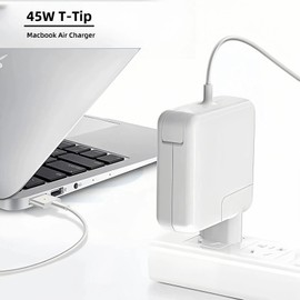 SCOVEE 45W T-Tip Charger for MacBook Air Adapter T-Tip 45W Fast Compatible with Mac Book Air 11" 13" 2012-2017 for Models Carbon Black A1435 A1436 A1465 A1466