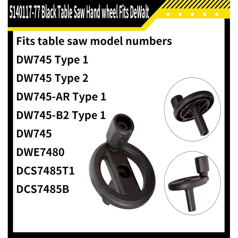 5140032-48 5140117-77 Table Saw Hand wheel table saw lift steering