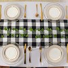 Table Runner White and Black Buffalo Plaid Table Runner Checkered