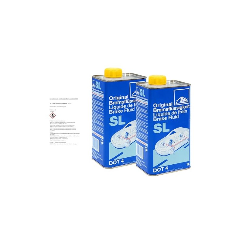 ATE Original SL DOT 4 Brake Fluid, 1 Liter Can