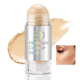 AFGHOUZ Highlighter Makeup Stick, Face Shimmer Highlighter Brightener Stick, Illuminator Highlight Contouring Stick, Creamy & Blendable Color