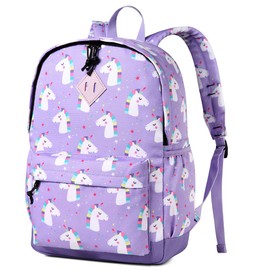 VASCHY Toddler Backpack for Girls, Cute Lightweight Water Resistant Preschool Backpack for Kindergarten Little Girls Bookbag Unicorn