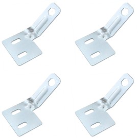 CHENJIN 4PCS Bi Folding Door Surface Alignment Bracket Stainless Steel Silver Metal Top Pivot Hardware Kit 2.59x1.37 inches for Folding Doors Sliding Doors Closet Doors Sliding Doors Wardrobe Doors