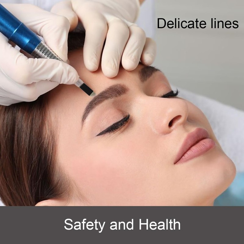 NOPKESV 20pcs Disposable Eyebrow Microblading Needles Lip Tattoo Micro Blades