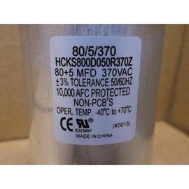 HARTLAND CONTROLS HCKS800D050R370Z 80+5 MFD X 370VAC Round Dual Run Capacitor