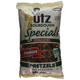 Utz Sourdough Specials Unsalted Pretzels, 16 Ounce