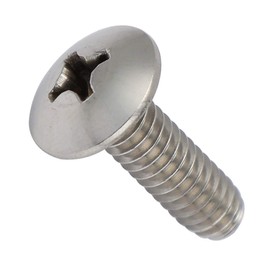 1/4-20 x 1-1/2" Truss Head Machine Screws, Full Thread, Phillips Drive, 304 Stainless Steel 18-8, Bright Finish, Machine Thread, 25 PCS
