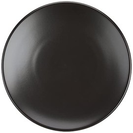 Koyo Pottery 14730006 Patio Plate, Approx. 7.5 inches (19 cm), Round Plate, Black, Matte Black, Salad Plate, Stylish, Made in Japan