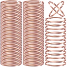 200 llaveros divididos a granel para llavero y manualidades (oro rosa 25 mm)