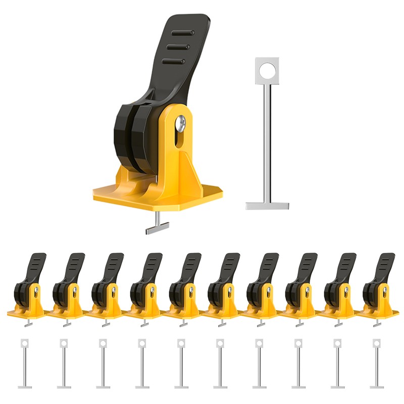 50pcs Plastic Clips Floor Wall Tiling Spacers Strap Tile Flat