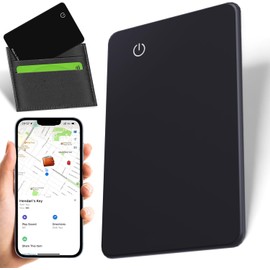 Skywin Wallet Tracker Card - Black Thin Wallet Locator Tracker Card for iOS Tracker Wallet Finder for Men and Women - Item Finders Find Keys, Phone, Wallet, Locate Anything