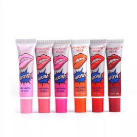 Wow Romantic Bear Set 6 Labiales Romantic Bear Indeleble Tinta Coreana 15gr