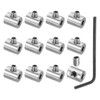 PATIKIL 4mm Hole Wire Rope Clips Set, 12 Set 304