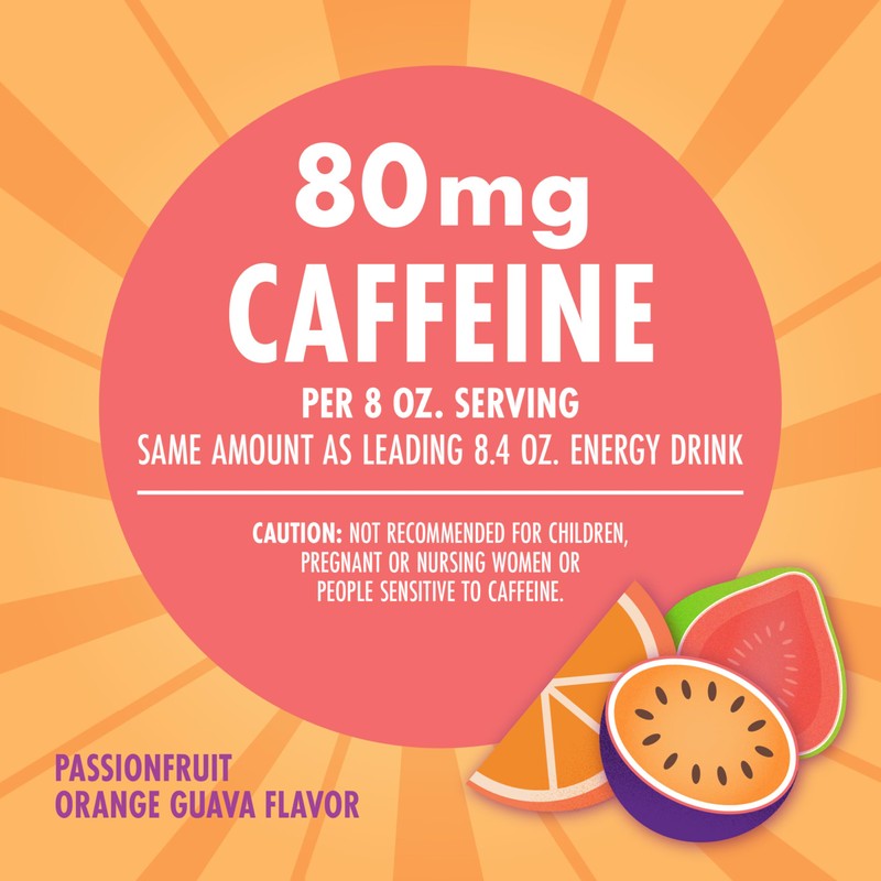V8 +Energy Passionfruit Orange Guava Juice Energy Drink, 8 fl
