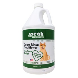 Speak Pet Products Dog Natural Cream Rinse Conditioner, Tea Tree, 1 Gallon