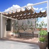 ECOOPTS 4'x8' Retractable Wave Sun Shade Canopy Pergola Cover Shade