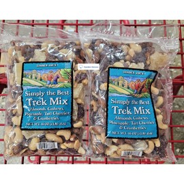 Trader Joe Simply the Best Trek Mix Almonds, Cashews, Pineapple, Tart Cherries & Cranberries, 16oz 454g (Two Bags)