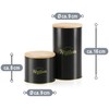 com-four® 2 Piece Storage Container Set with Bamboo Lids -