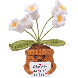 Mwmoeen Pocket Hug Positive Flower, Positive Creative Knitting Wool Sunflower, Positive Potato German Pocket Hug Lucky Charm for Friends, Colleagues and Family