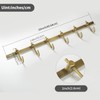 WINCASE Brass Hook Rack, Bathroom Towels Hooks Coat Rack, Antique