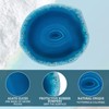 BENECREAT 4Pcs Small Blue Agate Coasters, 6-7.5cm Round Dyed Sliced