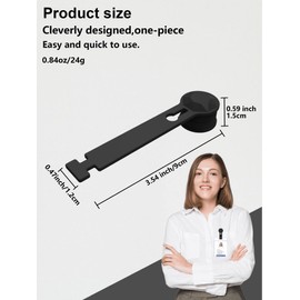 10 Pack Magnetic Badge Holder, No-Pin Design Name Tag Magnetic Badge, Name ID Badge with Vertical Clear Card Holder for Conferences, Events and Meetings (10 Set, Black & Beige)