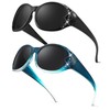 Myiaur Pack of 2 Polarised Sunglasses for Glasses Wearers Women
