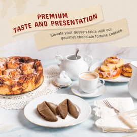 52USA Fortune Cookies, Approx 100 PCS, Chocolate Fortune Cookies, Bulk Fortune Cookies Individually Wrapped, Fresh Cookies, Chinese Fortune Cookies