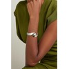 SKENUDY Chunky Silver Bangle Bracelet for Women,Thick Silver Hinged Cuff