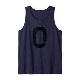 Creative Bold Black Letter O - Design - Alphabet - Marker Tank Top