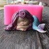 Runloo - Molde de silicona para jabón de sirena, diseño
